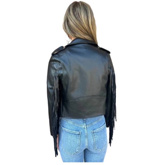 NWT Fringe Moto Jacket Size S - Picture 4 of 8